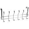 Home Basics Home Basics Chrome Plated Steel Over the Door 6 Double Hook Hanging Rack ZOR96203